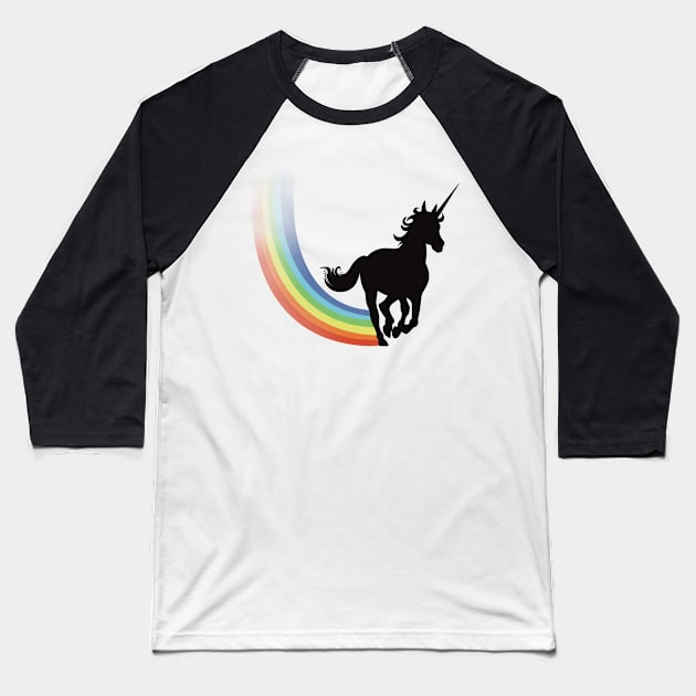Unicorn Trail Baseball T-Shirt by Narwhal-Scribbles